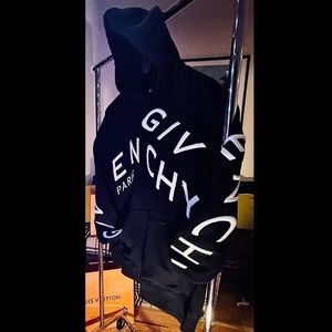 Givenchy retracted logo pull over hoodie
